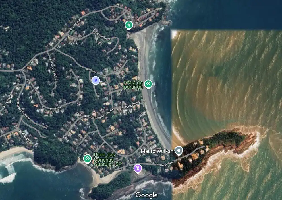 Praia de Iporanga em Guarujá