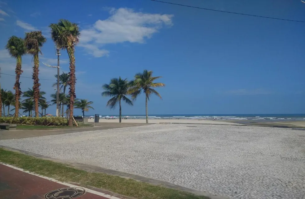 Praia de Vila Mirim em Santos